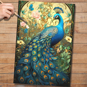 Peacock in Tapestry 3 Decoupage papier