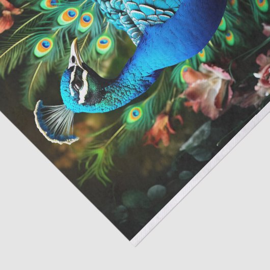 Peacock in tapijt 2 Decoupage papier (Detail)