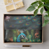 Peacock in tapijt 2 Decoupage papier (Geschenk)