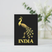 Peacock India Nationale Vogel Briefkaart (Staand voorkant)