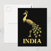 Peacock India Nationale Vogel Briefkaart (Voorkant / Achterkant)