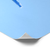 Peacock: Indiaans blauw Poster (Hoek)