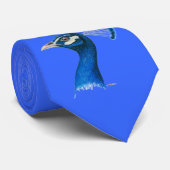 Peacock: Indiaans blauw Stropdas (Opgerold)