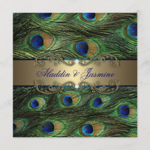 Peacock Indian Wedding Kaart