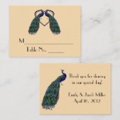  Peacock Individueel Tafelnummer Kaarten Plaatskaartje (Voorkant / Achterkant)