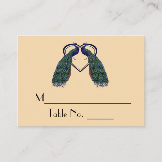  Peacock Individueel Tafelnummer Kaarten Plaatskaartje (Voorkant)