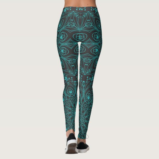 Peacock-inspiratie Leggings (Achterkant)