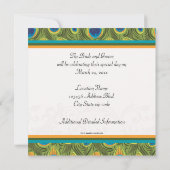 Peacock Invitation Variation 2 Save The Date (Achterkant)