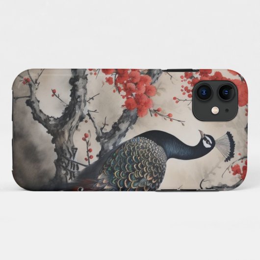 Peacock iPhone case (Achterkant (horizontaal))