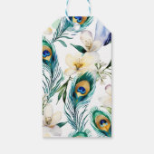 Peacock jasmijn boog Indiase bruiloft mehndi gunst Cadeaulabel (Achterkant)