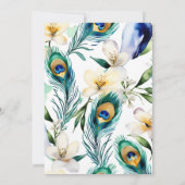 Peacock jasmijn boog Indiase bruiloft mehndi Kaart (Achterkant)