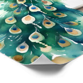 Peacock jasmijn Indiase bruiloft welkom teken Poster (Hoek)