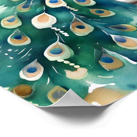 Peacock jasmijn Indiase bruiloft welkom teken Poster (Hoek)