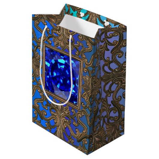 Peacock Jewel Medium Cadeauzakje (Achterkant Gekanteld)