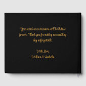 Peacock Jewel Tones Bruiloft Bloemen Moody paarse Gastenboek (Achterkant)