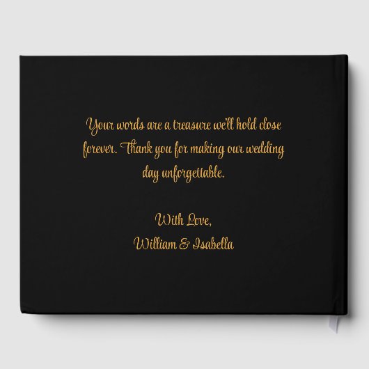 Peacock Jewel Tones Bruiloft Bloemen Moody paarse Gastenboek (Achterkant)