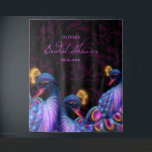Peacock Jewel Tones Bruiloft Bloemen Moody paarse Wandkleed<br><div class="desc">Transformeer uw evenementenruimte in een rijk van weelde met deze prachtige Jewel Tone Peacock Wedding Tapestry. Dit wandtapijt is meer dan alleen een decor; het is een boeiend meesterwerk dat een vleugje koninklijke elegantie toevoegt aan uw viering. Creëer een omgeving die je gasten ontwaart als ze binnenkomen. Terwijl uw gasten...</div>