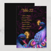 Peacock Jewel Tones Bruiloft Bloemen zitkaarten Kaart (Voorkant / Achterkant)