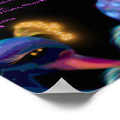 Peacock Jewel Tones Bruiloft drinken menuteken Poster (Hoek)