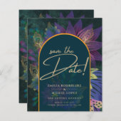 Peacock Jewel Tones Green Blue Wedding (Voorkant / Achterkant)