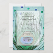  Peacock Jewels Blauwgroen Blue Wedding Kaart (Voorkant)