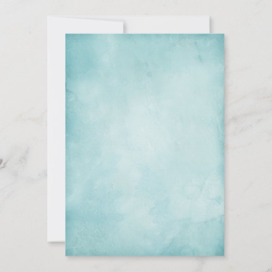  Peacock Jewels Blauwgroen Blue Wedding Kaart (Achterkant)