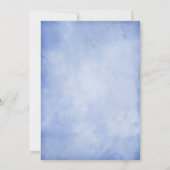  Peacock Jewels Blue Wedding Kaart (Achterkant)