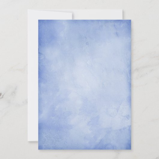  Peacock Jewels Blue Wedding Kaart (Achterkant)