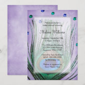  Peacock Jewels Paars Vrijgezellenfeest Kaart (Voorkant / Achterkant)