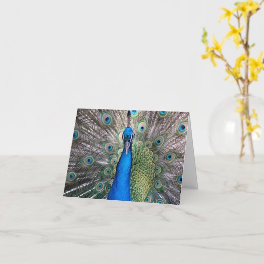 Peacock Kaart (Gele Bloem)