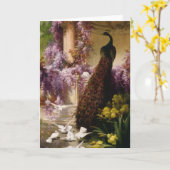 Peacock Kaart (Gele Bloem)