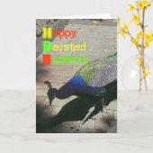 Peacock Kaart (Gele Bloem)