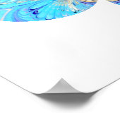 Peacock Kaleidoscope Flower Poster (Hoek)