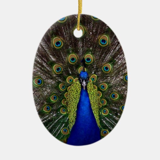 Peacock Keramisch Ornament (Voorkant)