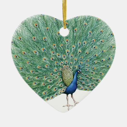 Peacock Keramisch Ornament (Voorkant)