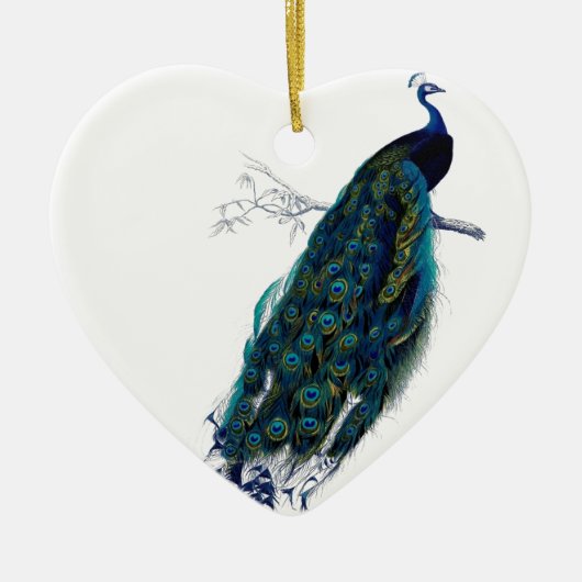 Peacock Keramisch Ornament (Voorkant)