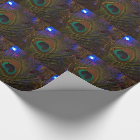 Peacock-kerstfeest Cadeaupapier (Hoek)