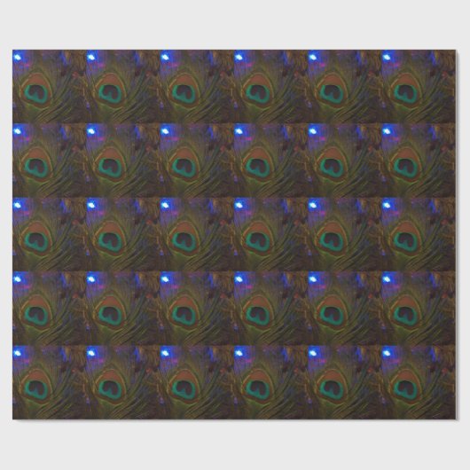 Peacock-kerstfeest Cadeaupapier (Vlak)