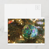 Peacock Kerstmis Feestdagenkaart (Voorkant / Achterkant)