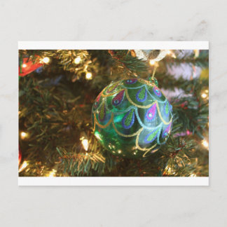 Peacock Kerstmis Feestdagenkaart