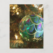 Peacock Kerstmis Feestdagenkaart (Voorkant)