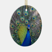 Peacock Kerstmis Keramisch Ornament (Rechts)
