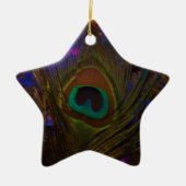 Peacock-kerstster Keramisch Ornament (Voorkant)