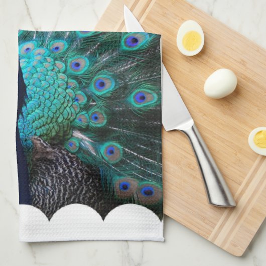  Peacock Kitchen Towel Theedoek (Quarter Fold)