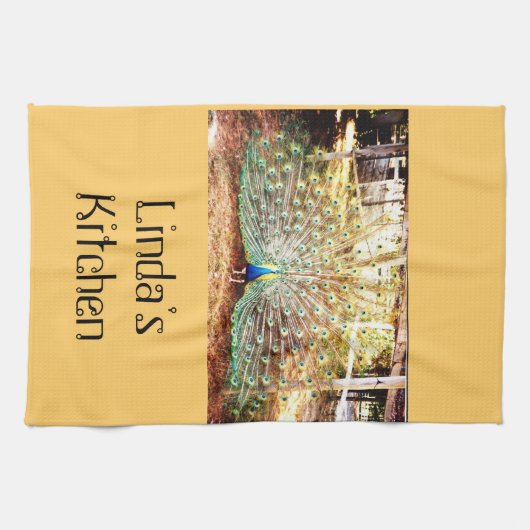 Peacock Kitchen Towel Theedoek (Horizontaal)