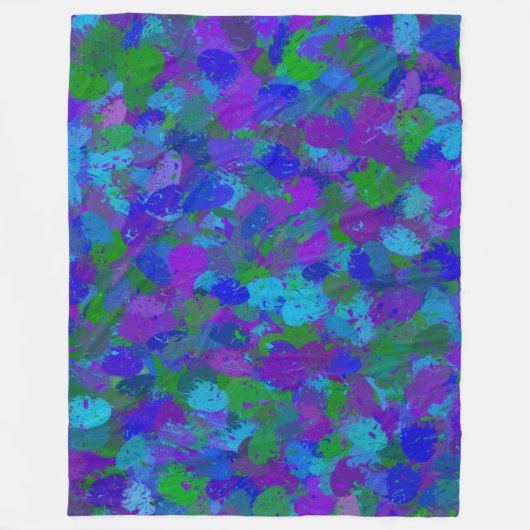 Peacock-kleur Fleece Deken (Voorkant)