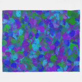 Peacock-kleur Fleece Deken (Voorkant (Horizontaal))