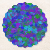 Peacock-kleur Kartonnen Onderzetters (Voorkant)