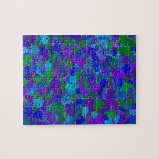 Peacock-kleur Legpuzzel (Horizontaal)