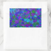 Peacock-kleur Rechthoekige Sticker (Tas)